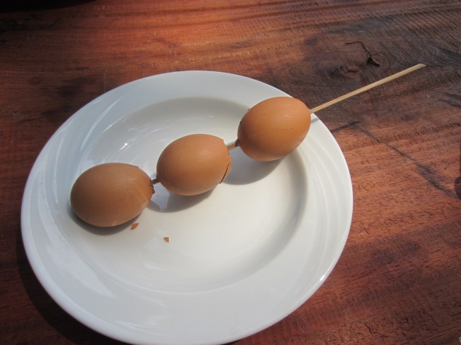 Eggs on a stick Eggs on a stick