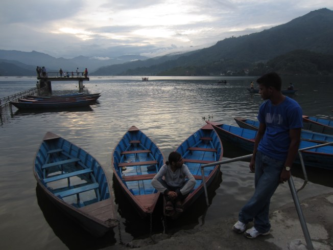 Chilling near the water in Pokhara